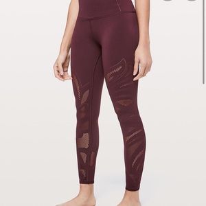 Lululemon Maroon Reveal Leggings